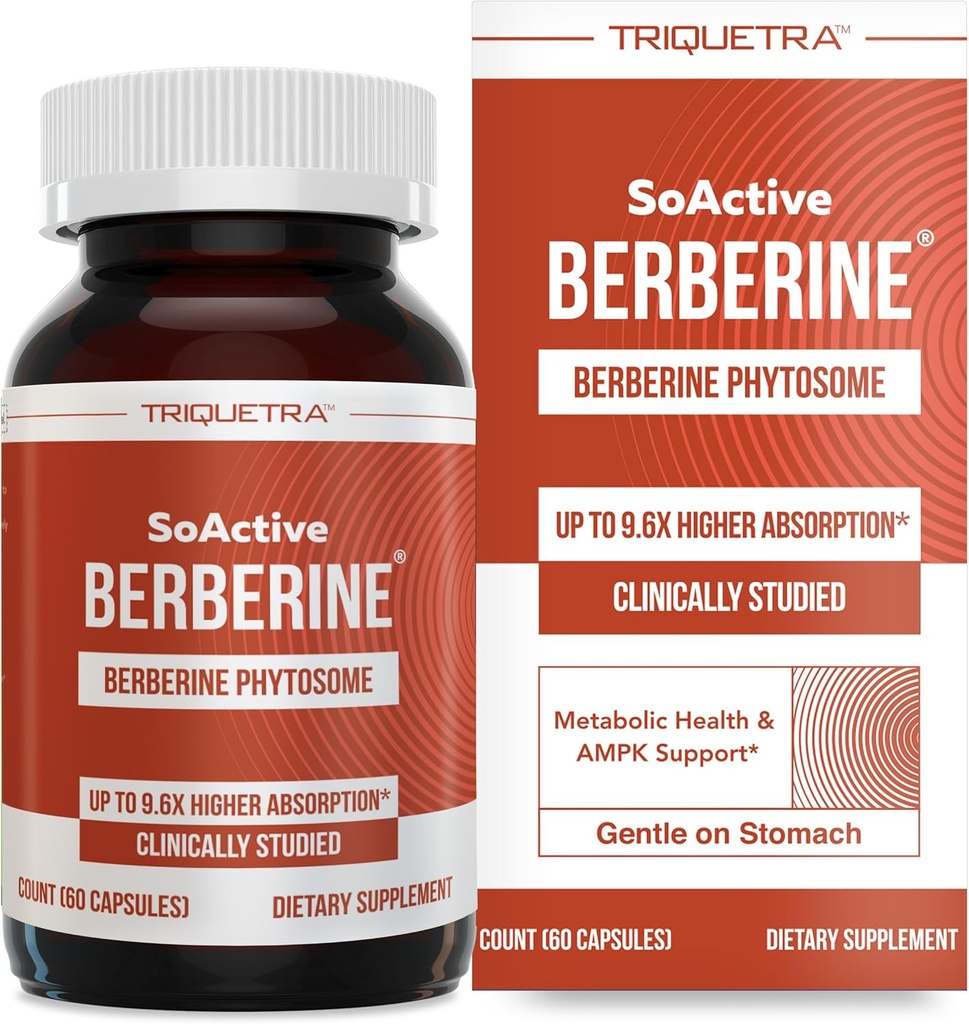 SoActive Berberine 550mg: 9.6X Højere Absorption, Klinisk Studerede, Optimeret Phytosome