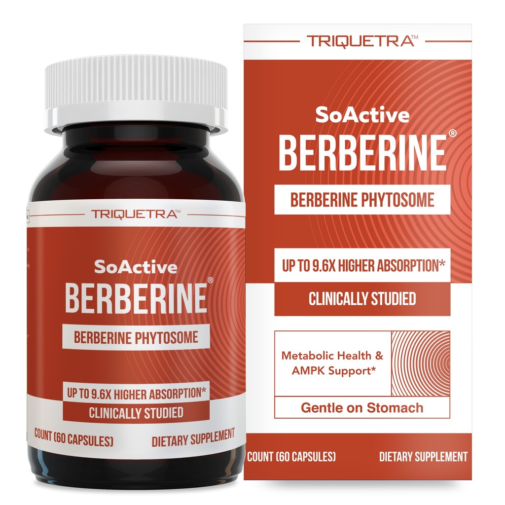 SoActive Berberine 550mg: 9.6X Højere Absorption, Klinisk Studerede, Optimeret Phytosome
