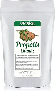 Stakich Bee Propolis Chunks - Pure, Natural - 1 Pund (16 Ounce)