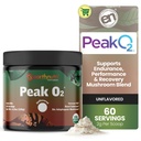 EarthNutri PeakO2 træningstillæg - Mushroom supplement til Pre Workout Endurance & Athletic Performance - Ingen tilsætningsstoffer, Ingen Fillers - Understøtter Stamina, Styrke & Inddrivelse - 60 Serveringer