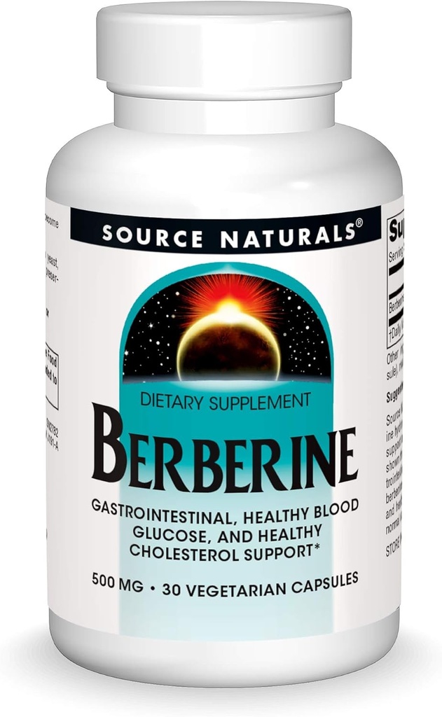 Kilde Naturals Berberine vegetabilsk kapsel, til Gastrointestinal støtte * - 30 vegetariske kapsler