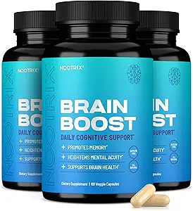 Nootrix Brain Boost Nootrop Supplements 124; Understøtter hukommelse, mental fokus, kognitiv sundhed & energi