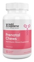 Nutri Supreme Prenatal Vitamin, Chewable Prenatal Vitamin til kvinder med 800 MCG folat, Komplet graviditet Multivitamin med jern, Kosher, Cherry Flavor, 90 Greve