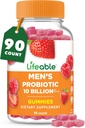 Levedygtige probiotika til mænd; 10 Millioner CFU = 124; Great Tasting Herre Probiotiske Gummies