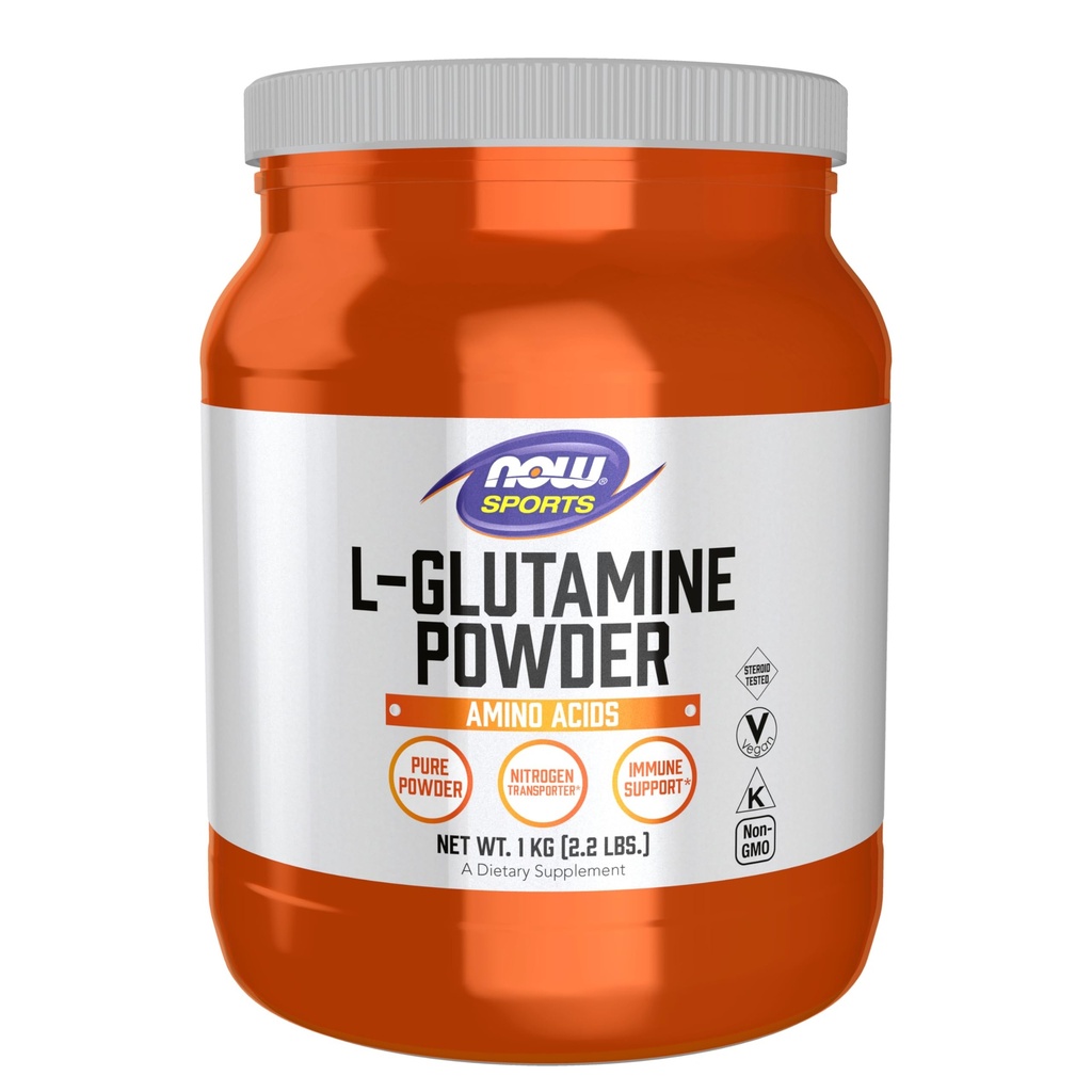 Now Foods Sports Nutrition, L- Glutamin Pure Powder, Nitrogen Transporter *, Aminosyre, 35.3-Ounce