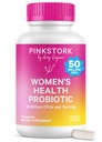 Pink Stork Women 's Health Probiotic, 50 Millioner CFU = 124; Klinisk Studerede Probiotika = 124; Vaginal, Gut, Mood, & Hukommelseskvotient = 124; Gær & Odor Support = 124; Probiotika og Prebiotic Blend = 124; 30 Vegan Kapsler