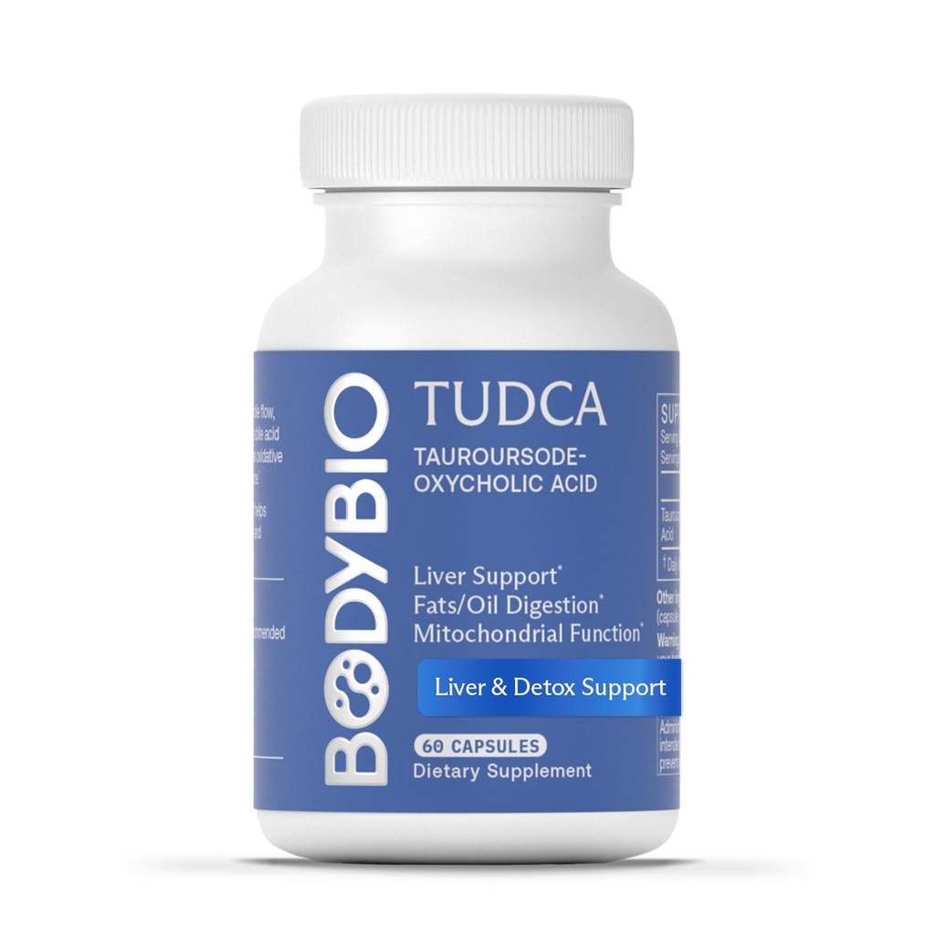 BodyBio TUDCA - Pure Tauroursodeoxycholsyre supplement - Support Bile Flow, Fat Metabolisme & Lever Detox