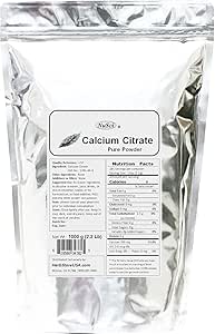 Calcium Citrat Pulver Pure Bio- Tilgængelig Form Calcium (1000 Bedste (2,2 LB))