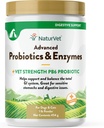 NaturVet – Advanced Probiotics & Enzymes - Plus Vet Strength PB6 Probiotic | Supports and Balances Pets with Sensitive Stomachs & Digestive Issues | for Dogs & Cats (1 lb)