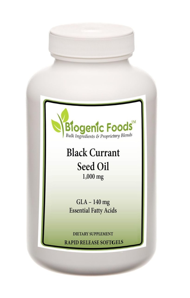 Black Currant Seed Oil - Essential Fatty Acid 140 mg of Natural Sourced GLA - 1,000 mg