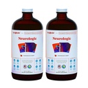 LIQUIDHealth Neurologic Focus Supplement - Brain Booster Nootrop Supplement til kognitiv funktion, hukommelse & fokus med Ginkgo Biloba, Cholin, L- Theanine & Phosphatidylserin - USA Made (2 Pack)