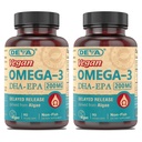 DEVA Vegan Omega-3 DHA- EPA, fra Micro Algae, Forsinket Udgivelse, 90 Vegan Kapsler (pakke med 2)