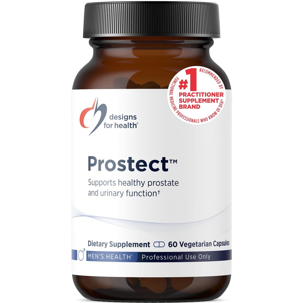 Design for sundhed Prostect - Saw Palmetto-Free Prostate Kosttilskud til mænd - Urinfunktion + Prostate Support - Tranebær, Pollen + Pomegranate Extract - Mænds Health Supplement (60 kapsler)