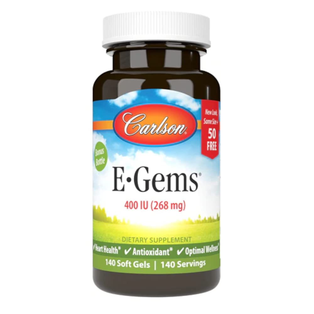 Carlson E- GEMS - 400 IE - 140 Softgels