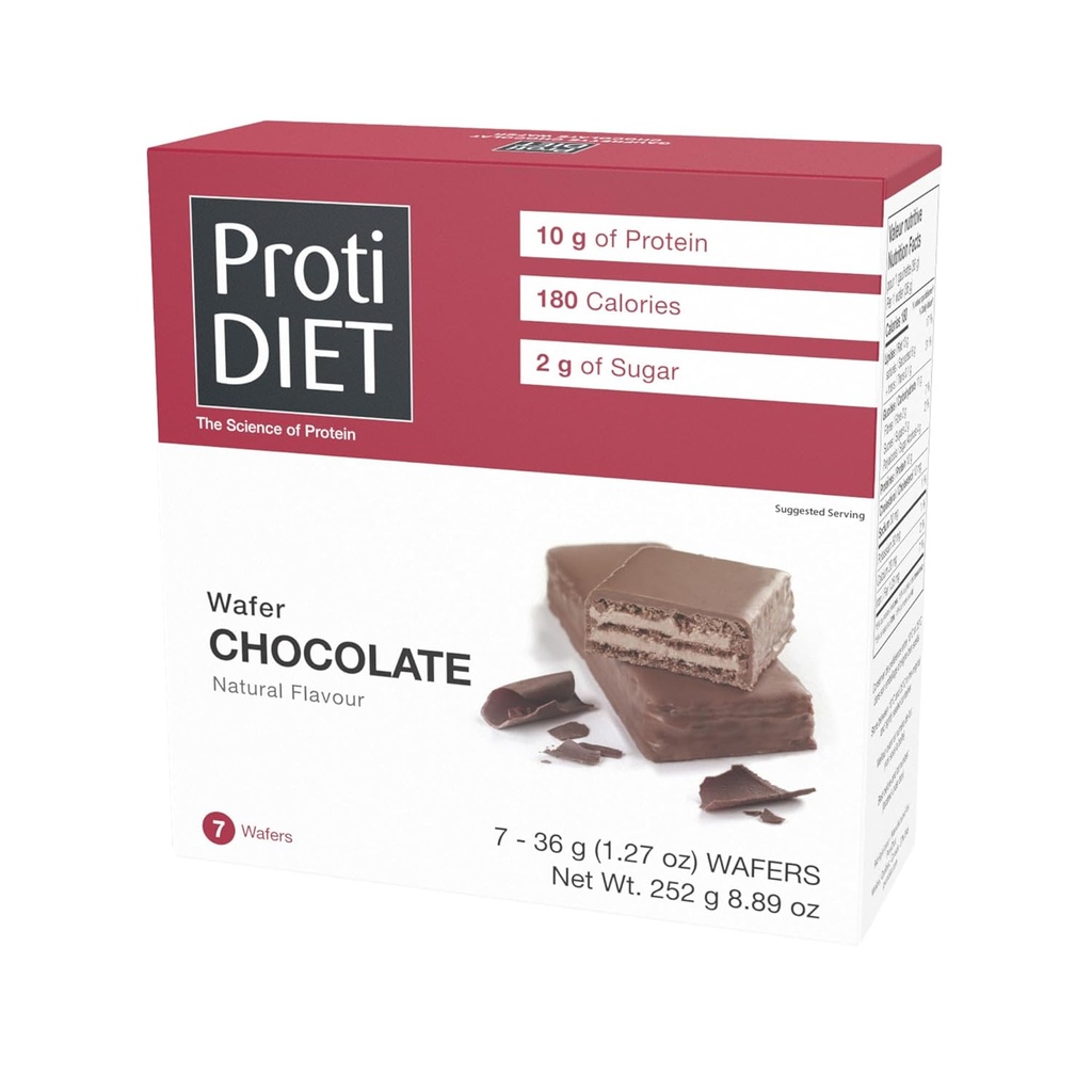 Protidiet Chokolade Protein Wafer Bars - High- Protein Lavsukker Snacks, Ingen Trans Fat Energiserende Nutrient- Rich Chokolade Wafers, Perfekt På Go Nutritional Snack - 7 Protein Wafers Per Box