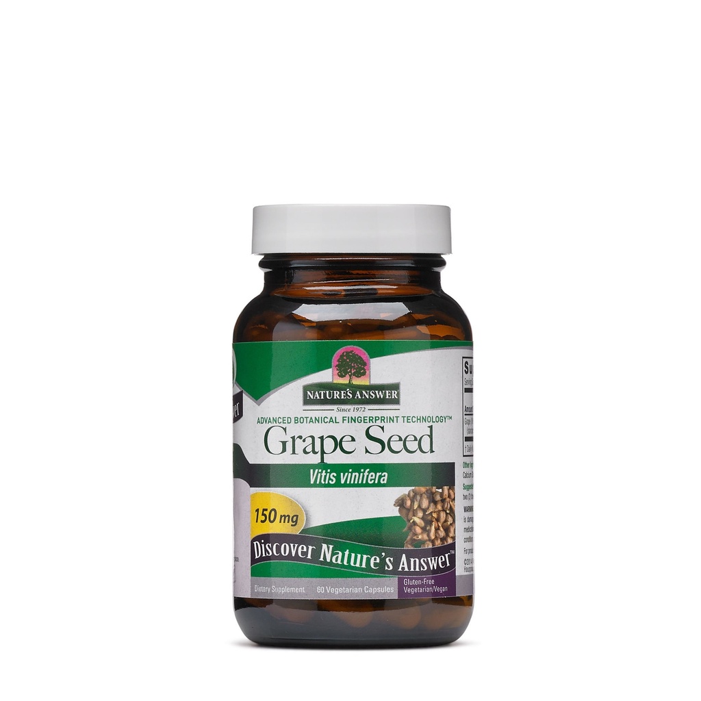 Naturens svar Grape Seed Vegetariske Kapsler, 60-greve