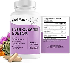 Lever Cleanse Detox & Reparation - Lever sundhed Support - med mælk tidsel, Berberine, Beet Root Powder, gurkemeje, Ingefær, Mælkebøtte Root, Artiskok, Grape Seed Extract & mere - 240 Kapsler