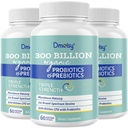 Probiotika til kvinder og mænd, 300 Millioner CFU 24 Strops Probiotika + 15 Økologiske urter Prebiotika Blend, Hylde Stabil Gut Health Supplement til fordøjelsesbesvær Immunsystemet & Whole- Body Health, 6 Måned Supply