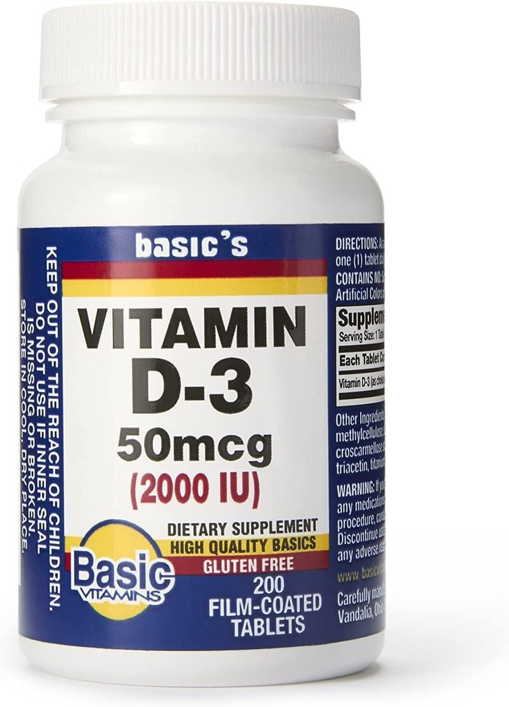 Vitamin D-3 2000 IE - 200 filmovertrukne tabletter
