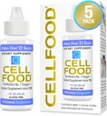 Cellfood Oxygen Boost - 1 fl oz, 5 Pack - Flydende Oxygen supplement til Lymphorial Drainage, Højdesygdom, Jet Lag, Træthed, Hovedpine, Hangovers & Energy - Gluten Free, Cert. Kosher
