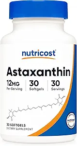 Nutricost Astaxanthin 12mg, 30 Softgels - Non-GMO og Gluten Free
