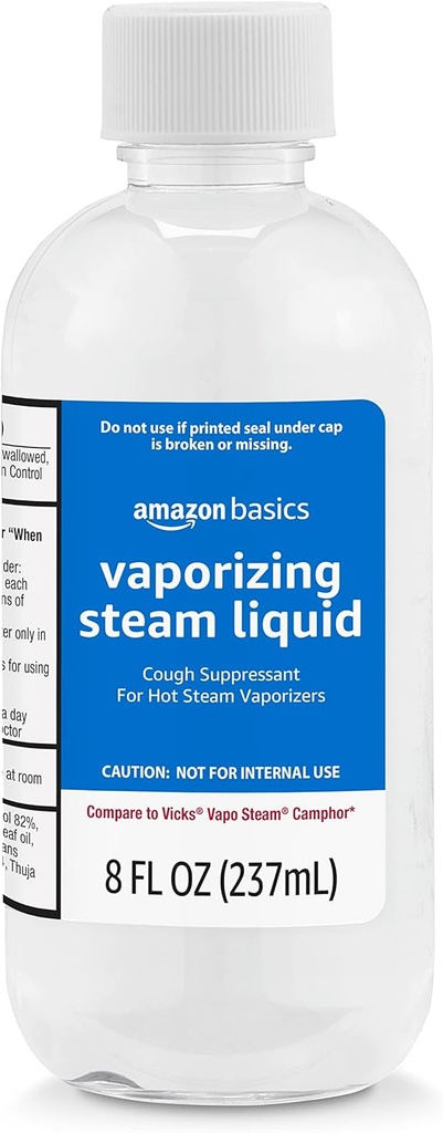 Grundlæggende vaporizing Steam Liquid Hough Suppressant Medication, 8 Fl Oz (Pack of 1) (Tidligere Solimo)