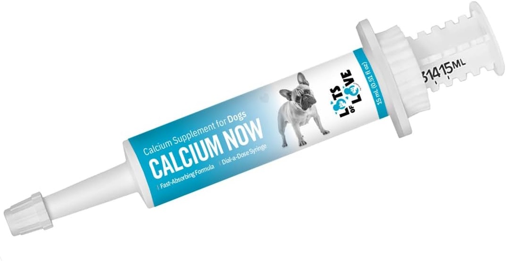 Calcium nu - Oral Calcium til Whelping Dogs (15 ml) - Calcium supplement til hund - Breeders Friendly Calcium til hunde - Masser af kærlighedspet produkter