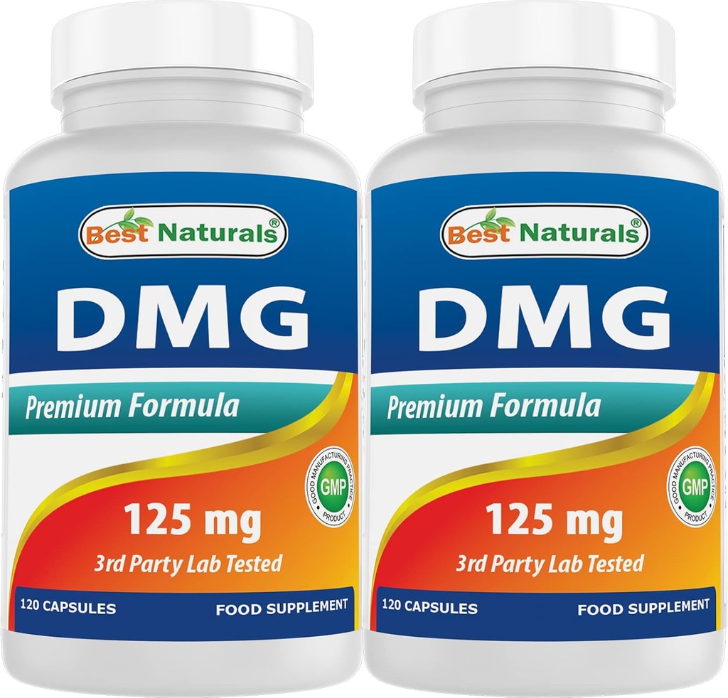 Bedste Naturals DMG 125 mg 120 Kapsler (120 Tæl (pakke med 2))