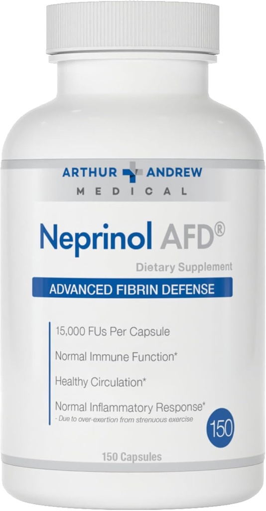 Arthur Andrew Medical, Neprinol AFD, Multi Enzyme Blend med Serrapeptase & Nattokinase, 150 greve (pakke med 1)