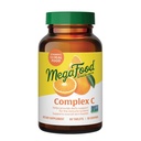 MegaFood Complex C - Vegansk immunsupporttilskud med C-vitamin 250 mg, Lavet med Real Food Inclusive Orange, Cranberry & Brown Rice, Gluten- Free, Kosher - 60 tabletter, 60 Servere