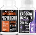 Phosphatidisk syre 2000mg med Fadogia Agrestis 1400mg og Tongkat Ali 1000mg for maksimal styrke, Energy & Muscle Building Bundle
