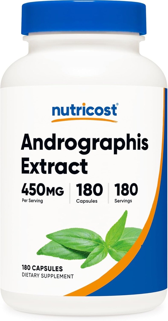 Nutricost Andrographis Extract 450mg, 180 Vegetarian Capsules - Non-GMO & Gluten Free