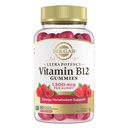 Solgar Methyl B12 Gummies for voksne 1.500mcg Ultra Potency Vitamin for Energy & Metabolisme Support, Raspberry Flavor, Vegan & Gluten- Free Gummy for Women & Men, 2 Måned Supply, 60 Servere, 2g Sukker