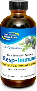 NORTH AMERICAN HERB & SPICE Resp-Immune - 4 oz - Respiratory & Immune Support - Black Seed, Oregano P73 Oil & Raw Honey - Mycellized for Optimal Absorption - Non-GMO - 78 Servings