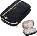 BAGSFY Pill Organizer sag 2 gange en Day- Ugentlig Medicin Travel Pill Box med flytbar 7 dages medicin sag Container for Fish Oil, Vitamin, tillæg
