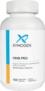 XYMOGEN HMB PRO - HMB Kosttilskud til muskel Inddrivelse - Calciumtilskud med vitamin D3 - Gluten Free, Vegan, Non GMO (150 kapsler)