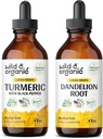 Wild & Organic Gurkemeje 4 fl oz & Mælkebøtte Root Tinktur 4 fl oz
