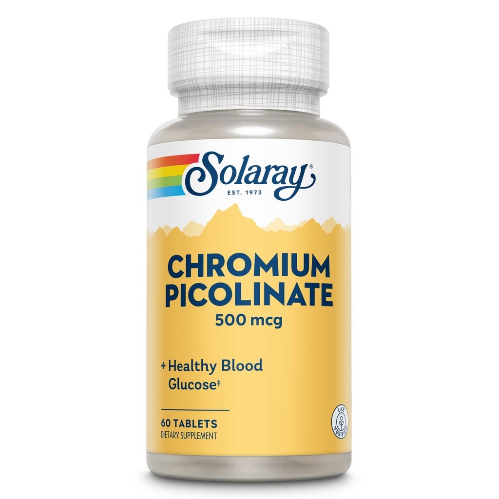 Solaray Chrom Picolinate Tablets, 500 mcg
