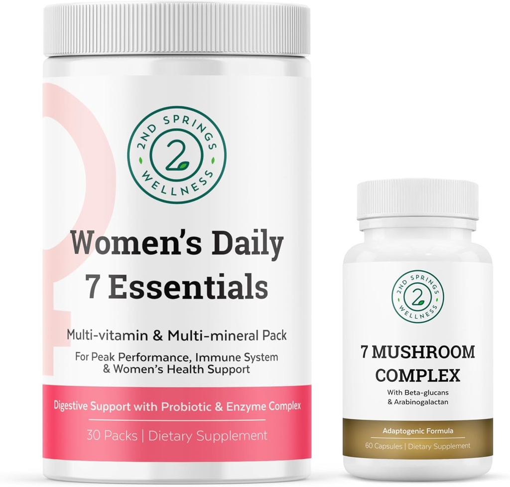 Feminin Vitality Bundle - 7 Mushroom Complex & kvinders Daily 7 Essentials for Complete Wellness