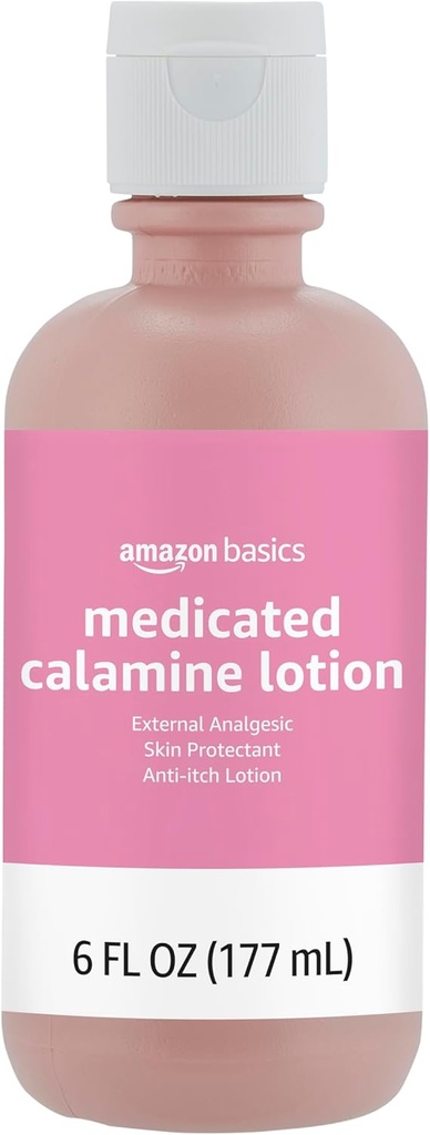 Basics Medicated Calamin Anti- Itch Lotion, Analygesic Hudprotectant, 6 Fluid Ounce, 1- Pack (Tidligere SOlimo) (Ny formel)