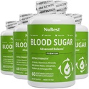NuBest Blood Sugar - Premium Formel med Bitter Melon, Ashwagandha, Cinnamon, Chrom, Magnesium, Vitaminer, Alpha Lipoic Acid, Cayenne Pepper - Support Sund Blood Sugar - Pack 4