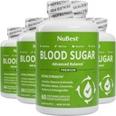 NuBest Blood Sugar - Premium Formula with Bitter Melon, Ashwagandha, Cinnamon, Chromium, Magnesium, Vitamins, Alpha Lipoic Acid, Cayenne Pepper - Support Healthy Blood Sugar - Pack 4