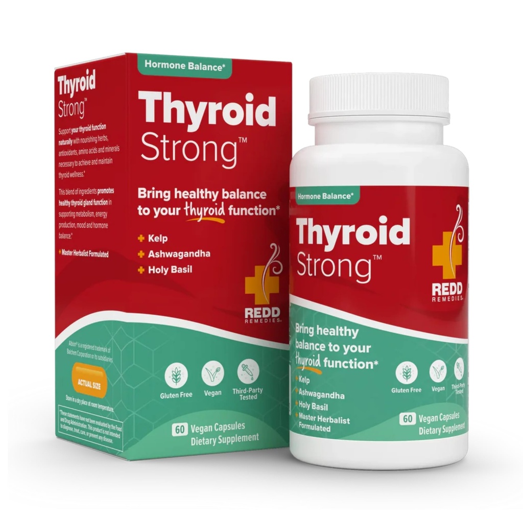 Red Remedies, Thyroid Strong, Understøtter sund thyroid funktion og balance, 60 Veganske kapsler