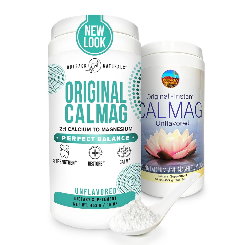 Høj Absorption 2: 1 CalMag Calcium Magnesium Citrate Supplement, Calcium Gluconate Powder, Understøtter Stress Relief, Sleep & Bone Strength Mineral Drink, Unflavored 16.5 oz (pakke med 1)