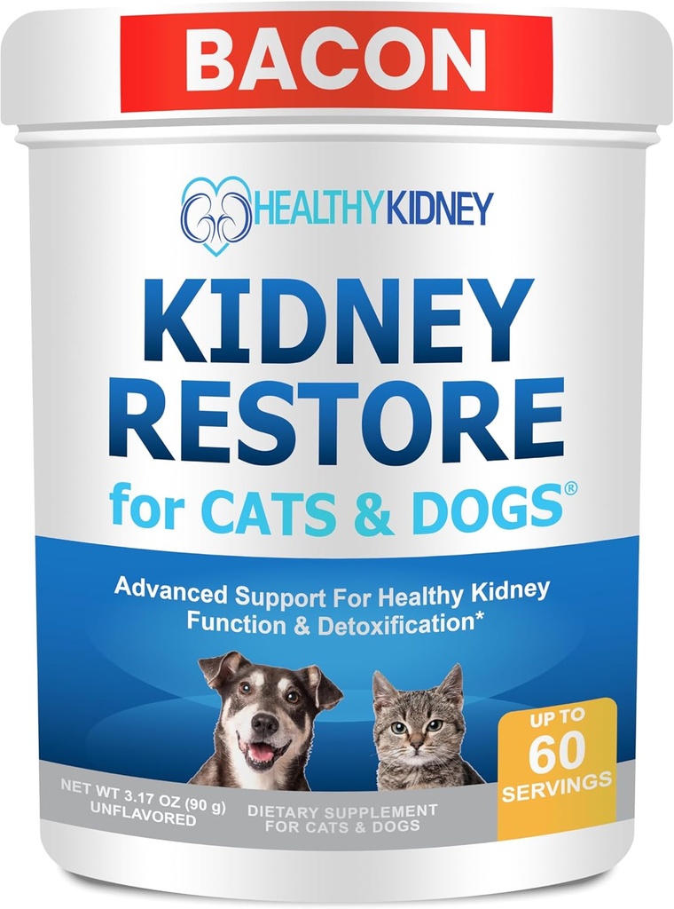 Kat og hund Nyre Support, Natural Renal Kosttilskud til Support Kæledyr, Feline, Canine sund Nyre Funktion og Urinary Tract. Essentiel for Pet Health, Pet Alive, Let at tilføje til katte og hunde mad
