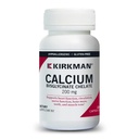 Kirkman - Calcium Bisglycinat Chelat 200mg - 120 kapsler - Uden vitamin D3 - Hjælper med at vedligeholde stærke knogler - Hypoallergen