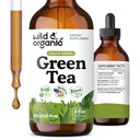 Wild & Organic Green Tea Extract Liquid Drops - Antioxidant- Rich Green Tea Supplement - 2-måneders levering - Vegan, Sukker & Alkohol- Gratis Camellia Sinensis Tincture - 4 fl oz