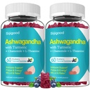2 Pack Ashwagandha Gummies, Støtte til Immunitet, Afslapning, Rolig Mood & Zzz, Ashwagandha Kosttilskud til mænd & kvinder, Natural Blåbær Flavor, 120 Greve