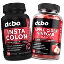 Colon Cleanser Detox & ACV Apple Cider Vineddike Gummies - 15 dages Colon Cleanse Pills Poop Flush & ACV Gummies Kosttilskud - Tågebevægelse Kosttilskud til Intestinal Mave Bloating Gut Support