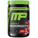 MusclePharm Assault Pre Workout pulver til mænd og kvinder - Energi & Styrke Boost Pre-Workout Kosttilskud med Beta Alanine, Koffein, Creatin & Betain Vandfri - 30 Servering, Frugt Punch Flavor